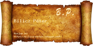Bilicz Péter névjegykártya